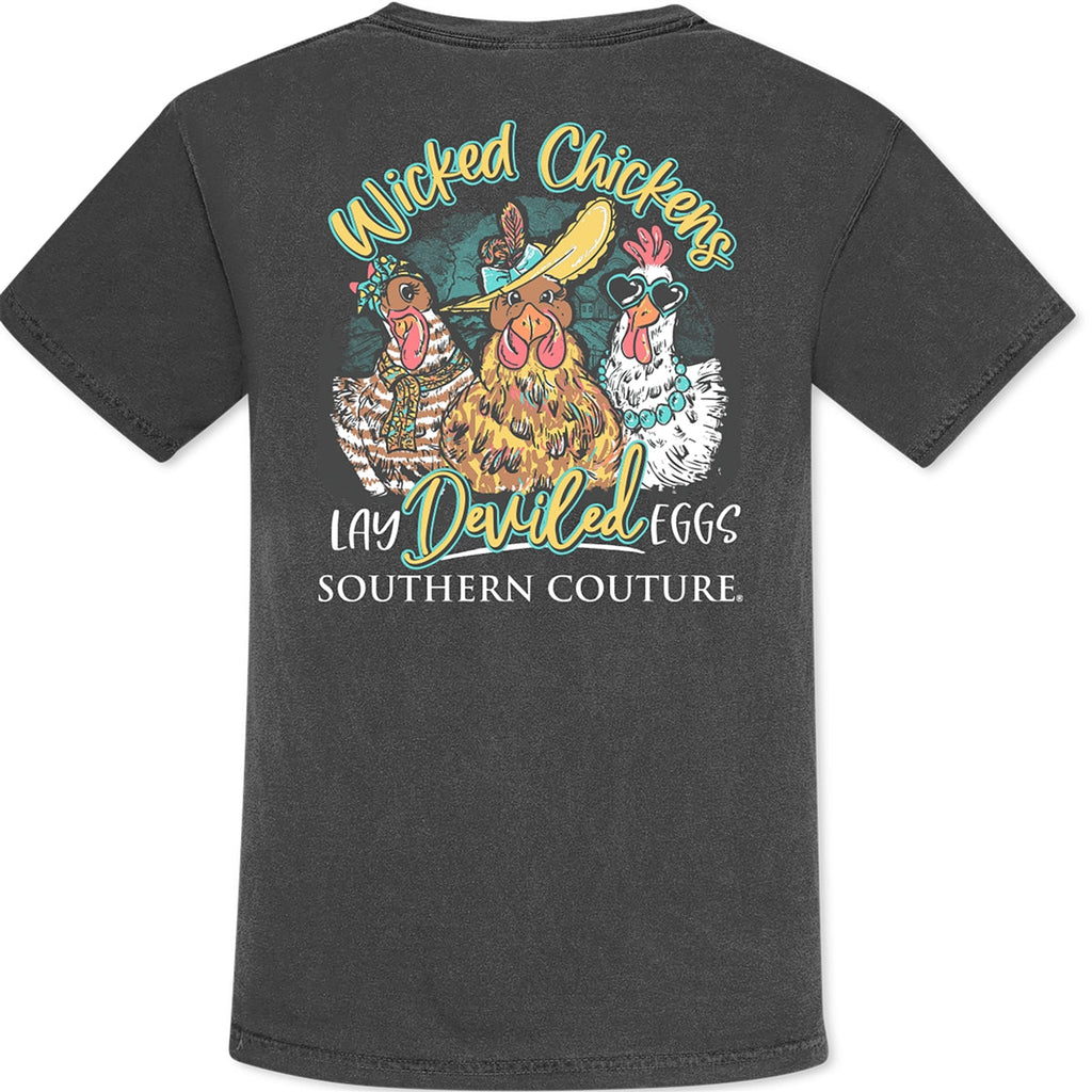 Southern Couture Wicked Chickens Comfort Colors - Adult & Kids T-Shirts, Sweatshirts & Hoodies apparel design preview 2