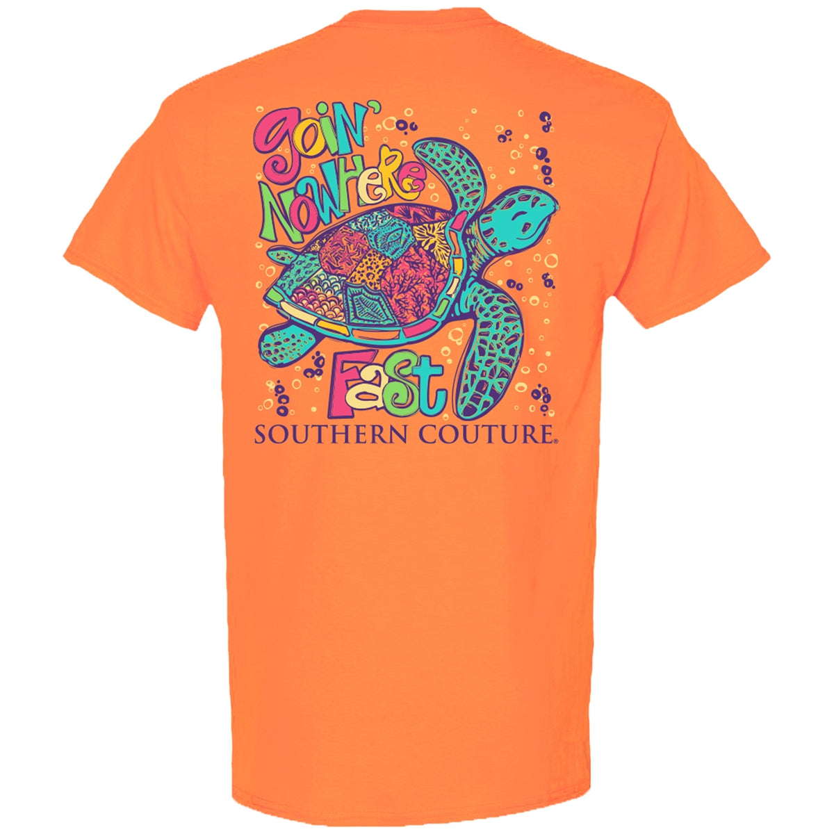 Southern Couture Classic Goin' Nowhere Fast Turtle - Adult & Kids T-Shirts, Sweatshirts & Hoodies apparel design preview 2