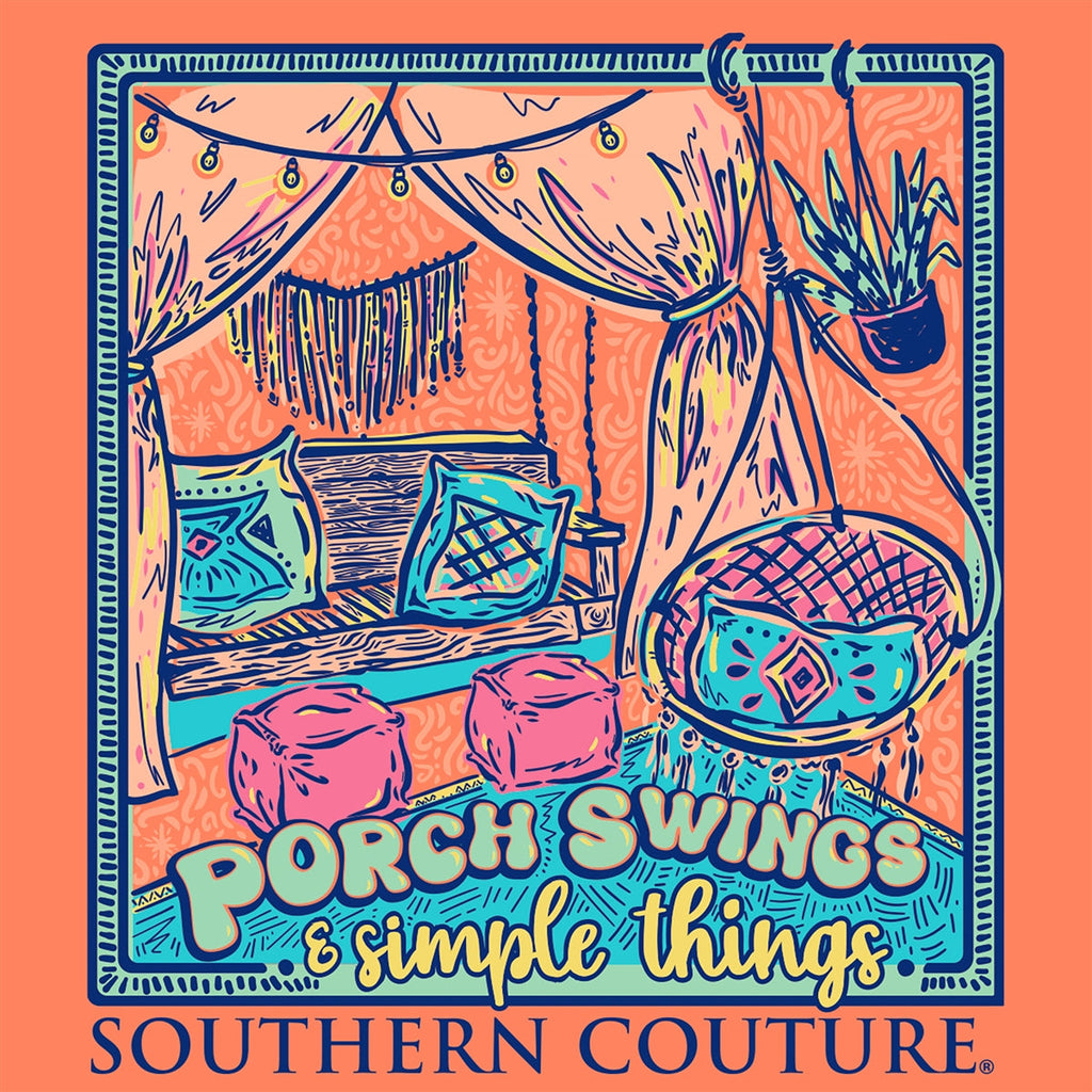 Southern Couture Porch Swings Simple Things Comfort - Adult & Kids T-Shirts, Sweatshirts & Hoodies apparel design preview 2