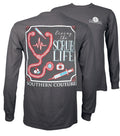 Southern Couture Preppy Living The Scrub Life Nurse - Adult & Kids T-Shirts, Sweatshirts & Hoodies apparel design preview 1