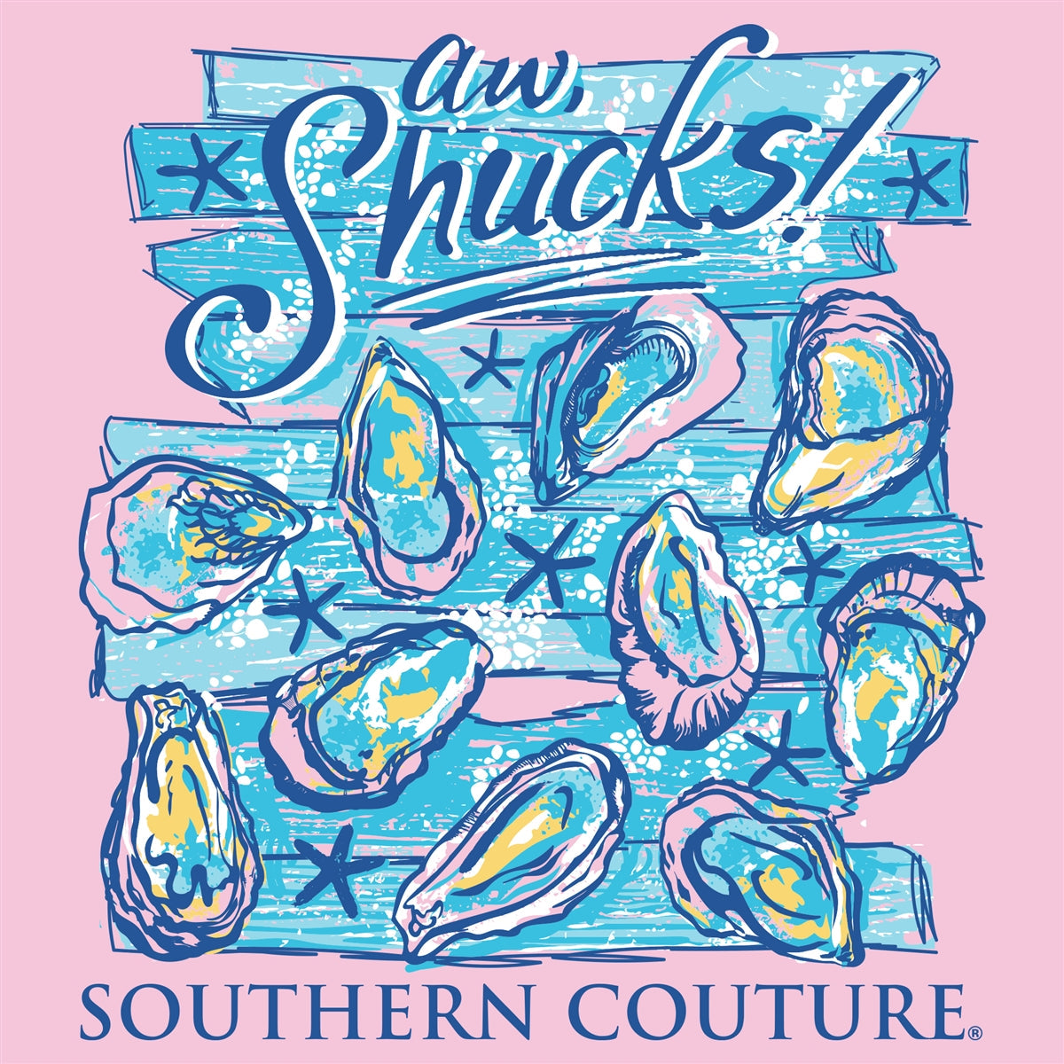 Southern Couture Aw Shucks Shells Comfort Colors - Adult & Kids T-Shirts, Sweatshirts & Hoodies apparel design preview 2