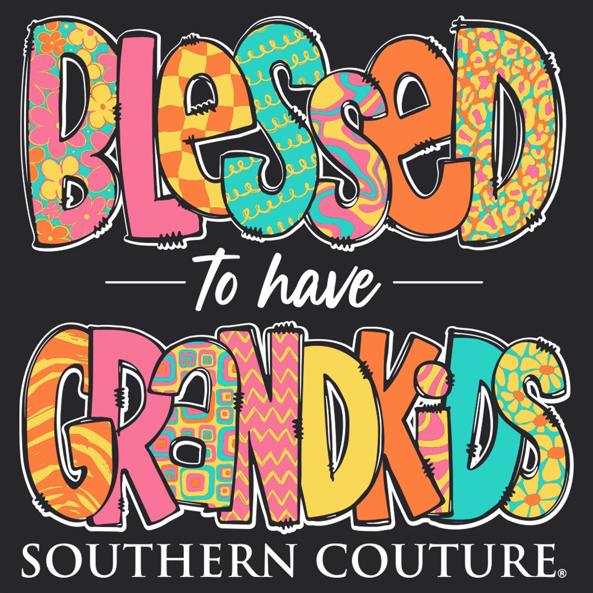 Southern Couture Classic Blessed to Have Grandkids - Adult & Kids T-Shirts, Sweatshirts & Hoodies apparel design preview 2