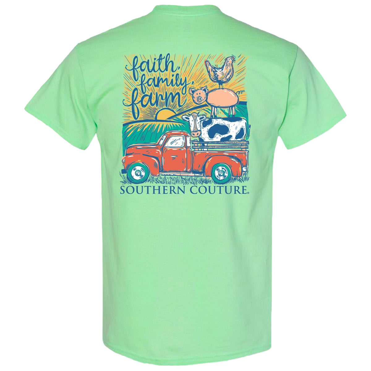 Southern Couture Classic Faith Family Farm - Adult & Kids T-Shirts, Sweatshirts & Hoodies apparel design preview 1