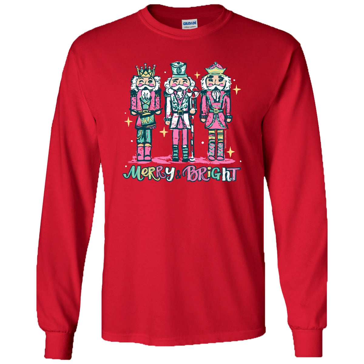 Southern Couture Merry Bright Nutcracker Holiday Soft - Adult & Kids T-Shirts, Sweatshirts & Hoodies apparel design preview 1