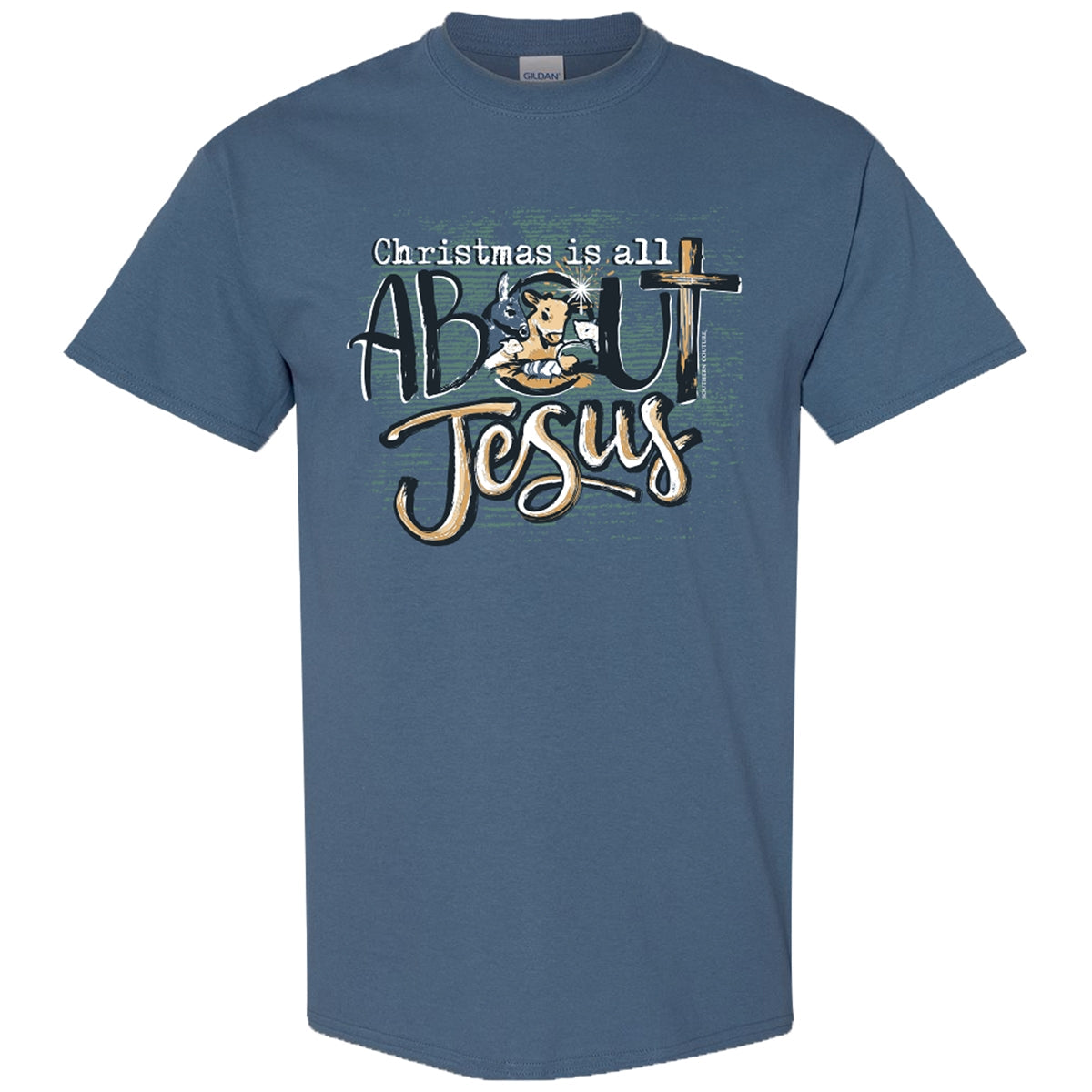 Southern Couture Christmas Is All About Jesus Soft - Adult & Kids T-Shirts, Sweatshirts & Hoodies apparel design preview 1