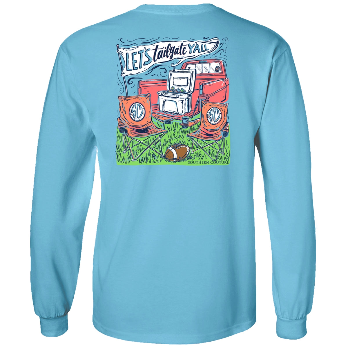 Southern Couture Classic Let's Tailgate Y'all Fall - Adult & Kids T-Shirts, Sweatshirts & Hoodies apparel design preview 1