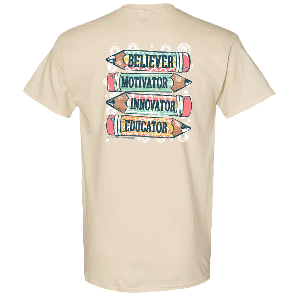 Southern Couture Classic Believer Motivator Teacher - Adult & Kids T-Shirts, Sweatshirts & Hoodies apparel design preview 2