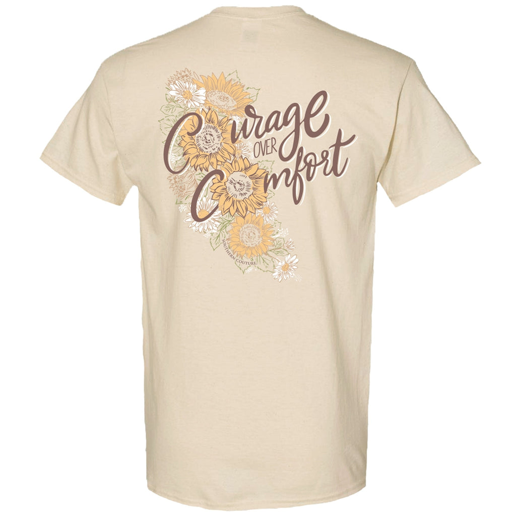 Southern Couture Classic Courage Over Comfort - Adult & Kids T-Shirts, Sweatshirts & Hoodies apparel design preview 1