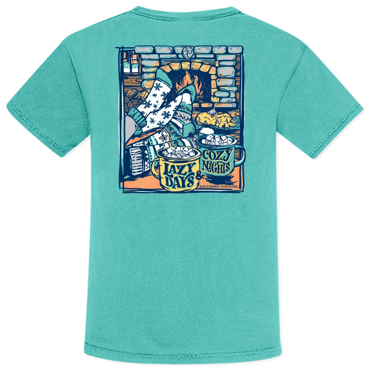 Southern Couture Lazy Days Cozy Nights Comfort Colors - Adult & Kids T-Shirts, Sweatshirts & Hoodies apparel design preview 1