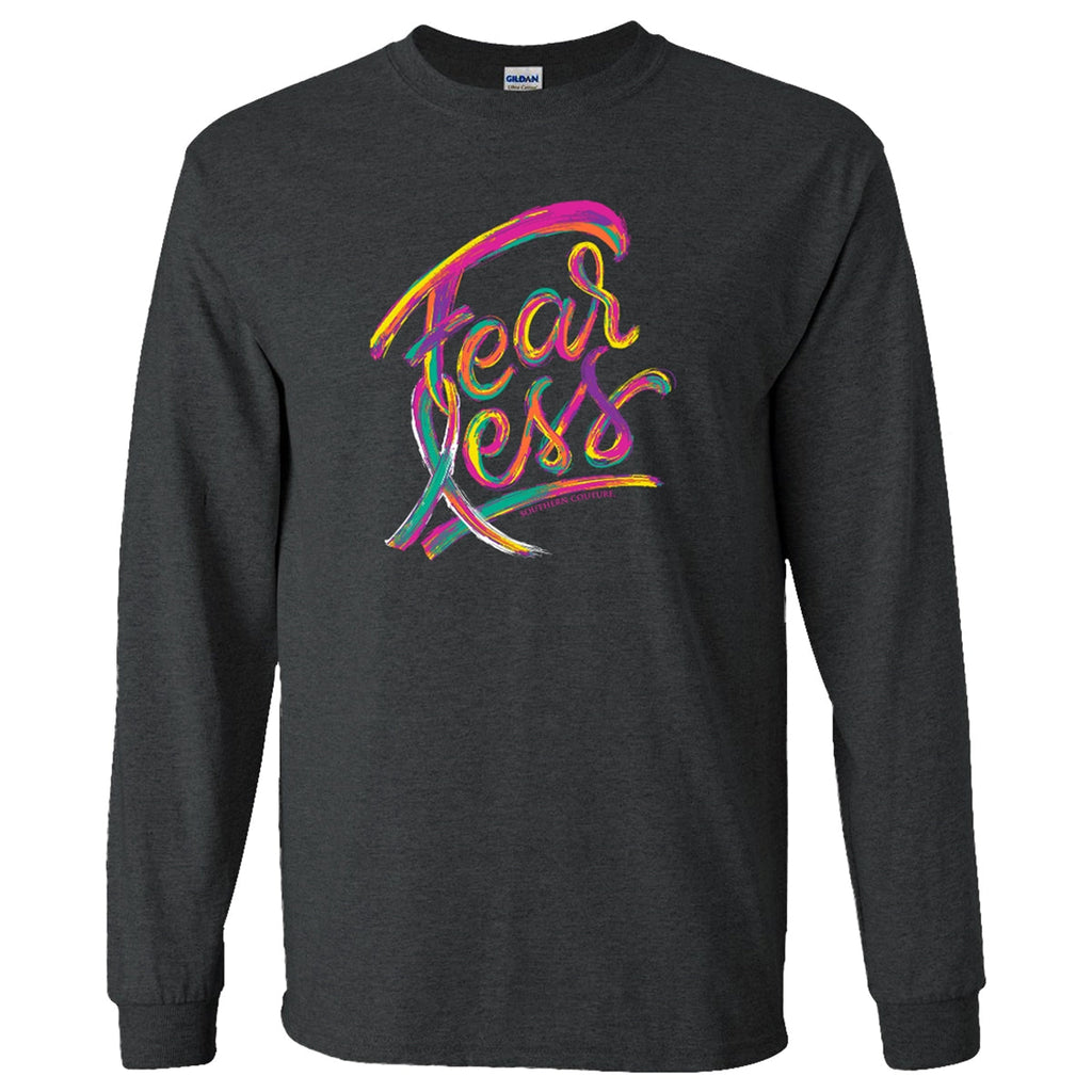 Southern Couture Soft Fearless Ribbon Cancer - Adult & Kids T-Shirts, Sweatshirts & Hoodies apparel design preview 2