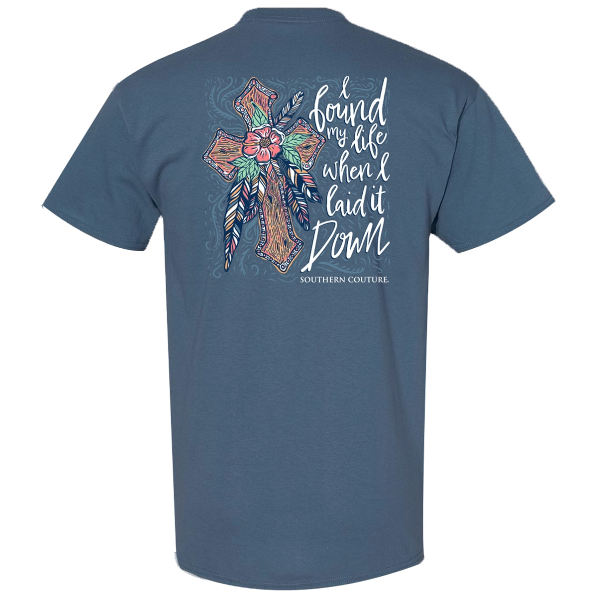 Southern Couture Classic Found My Life Cross - Adult & Kids T-Shirts, Sweatshirts & Hoodies apparel design preview 1