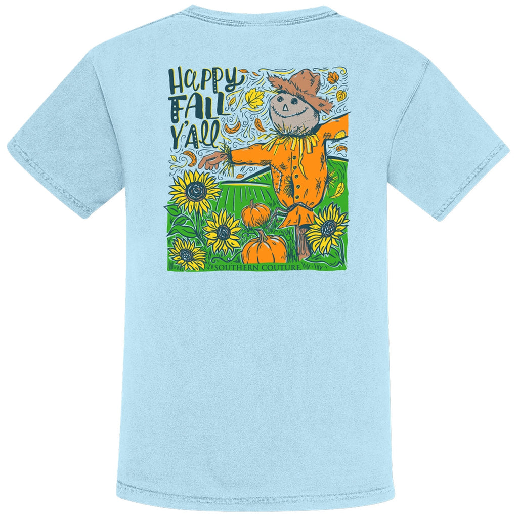 Southern Couture Classic Happy Fall Y'all Scarecrow - Adult & Kids T-Shirts, Sweatshirts & Hoodies apparel design preview 1