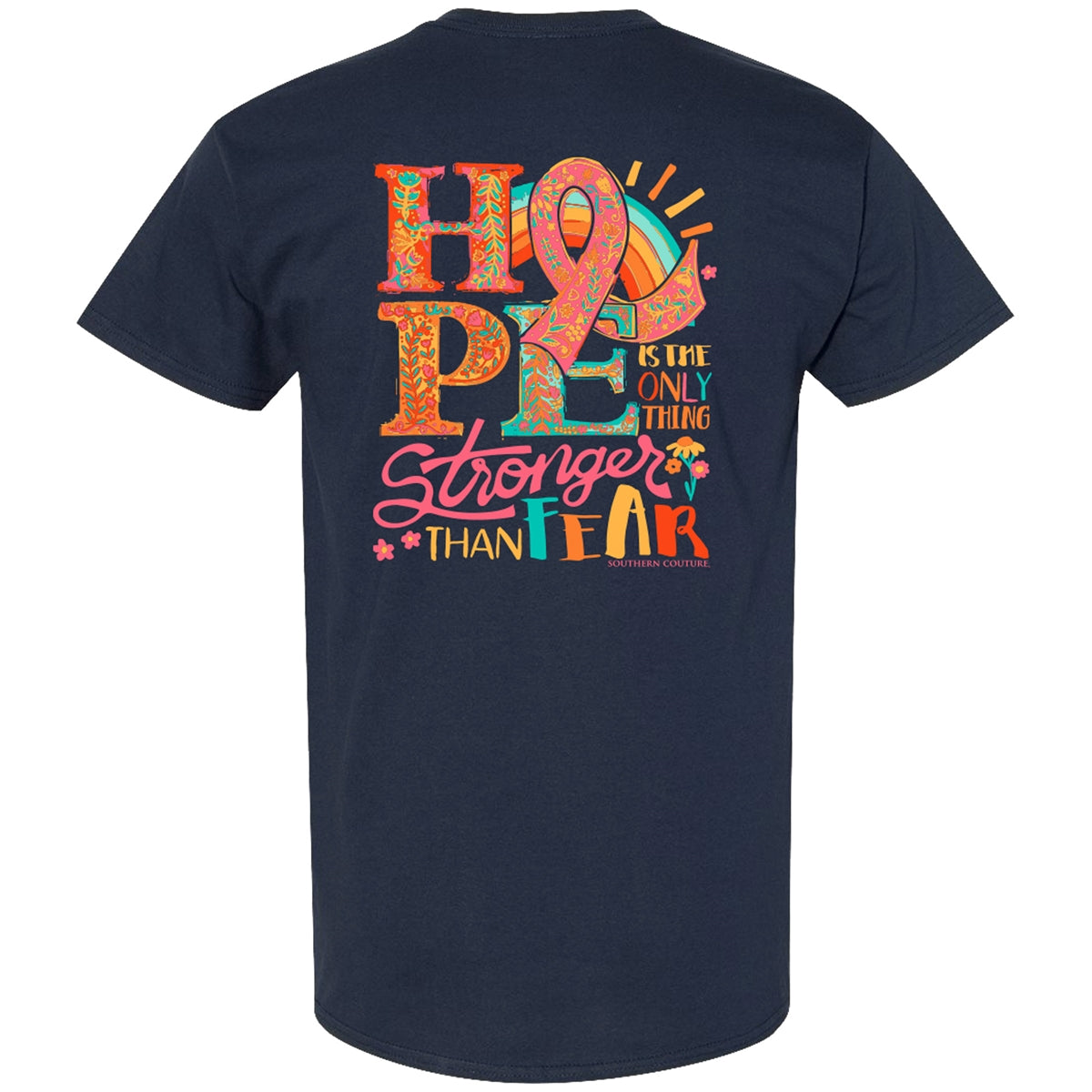 Southern Couture Classic Hope Stronger Cancer - Adult & Kids T-Shirts, Sweatshirts & Hoodies apparel design preview 2