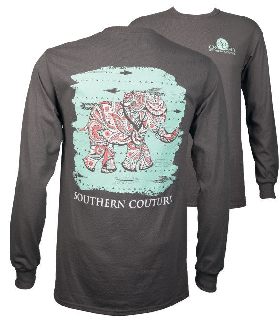 SALE Southern Couture Paisley Elephant Arrows Girlie - Adult & Kids T-Shirts, Sweatshirts & Hoodies apparel design preview 1
