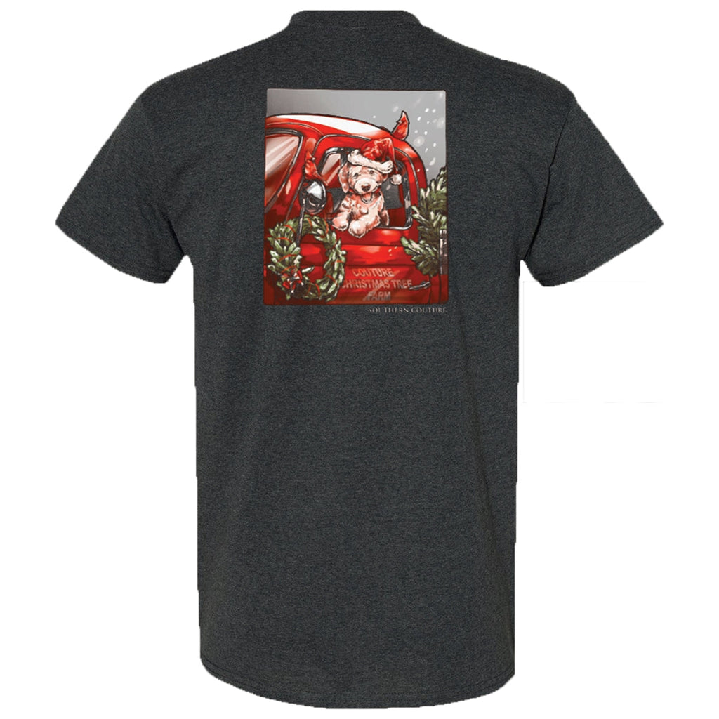 Southern Couture Classic Christmas Truck Puppy - Adult & Kids T-Shirts, Sweatshirts & Hoodies apparel design preview 2