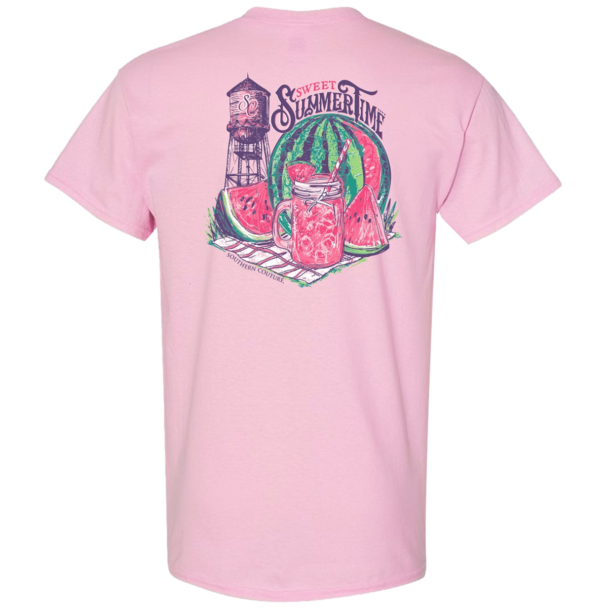 Southern Couture Classic Sweet Summertime - Adult & Kids T-Shirts, Sweatshirts & Hoodies apparel design preview 2