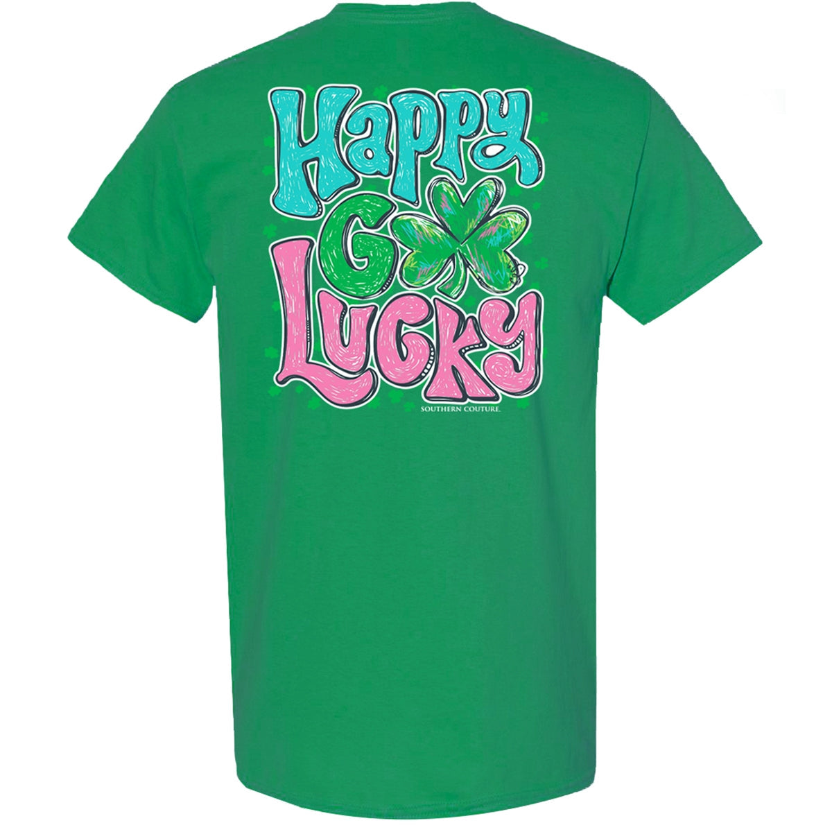 Southern Couture Classic Happy Go Lucky Irish - Adult & Kids T-Shirts, Sweatshirts & Hoodies apparel design preview 2