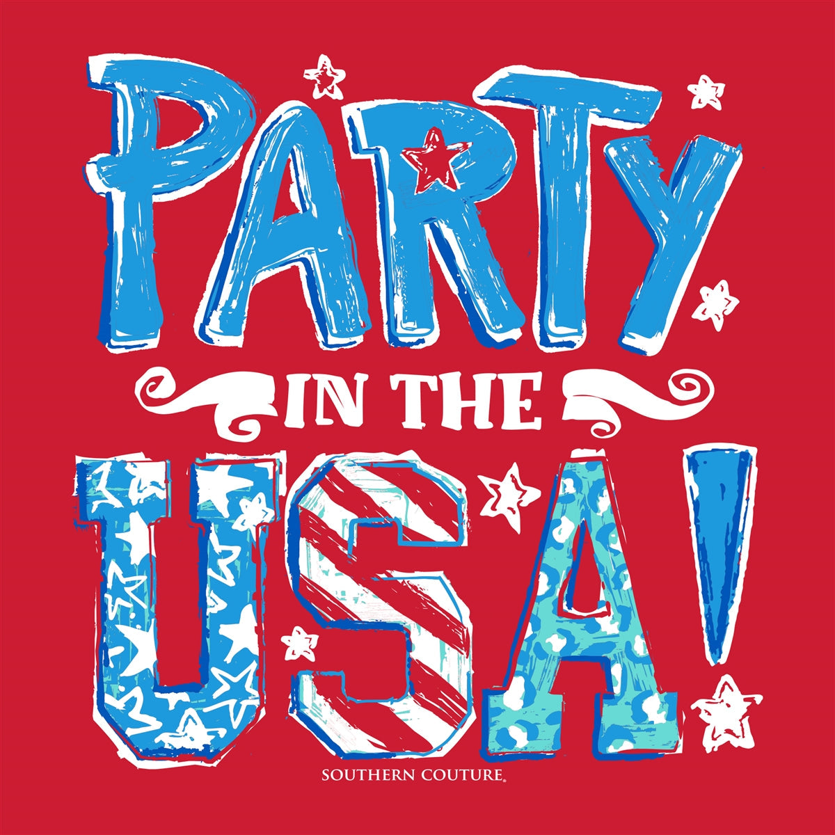 Southern Couture Soft Party In The USA - Adult & Kids T-Shirts, Sweatshirts & Hoodies apparel design preview 2