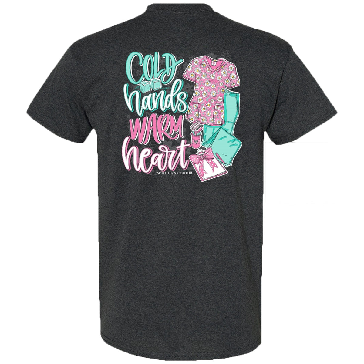 Southern Couture Classic Cold Hands Warm Heart Scrub - Adult & Kids T-Shirts, Sweatshirts & Hoodies apparel design preview 2