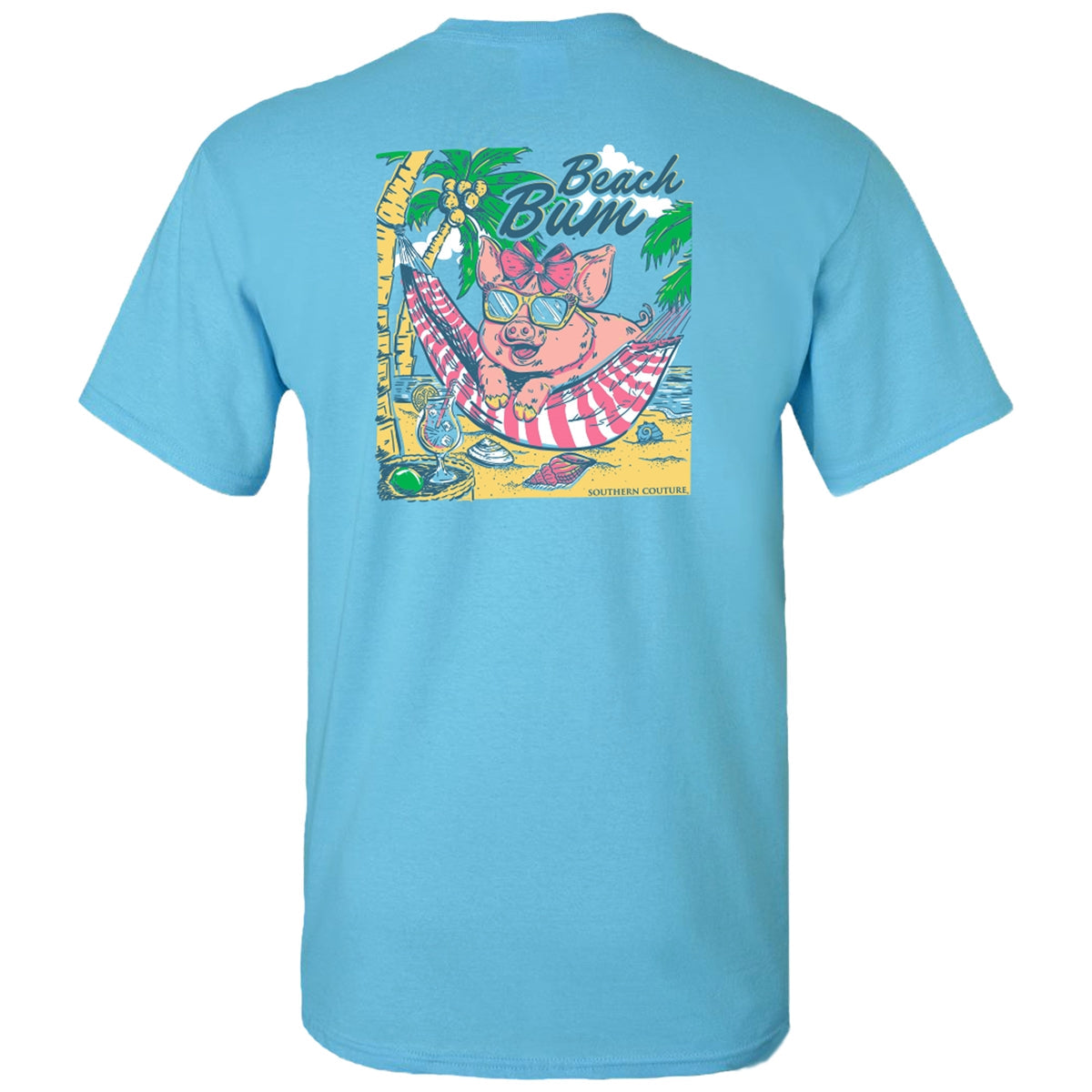 Southern Couture Classic Beach Pig - Adult & Kids T-Shirts, Sweatshirts & Hoodies apparel design preview 1