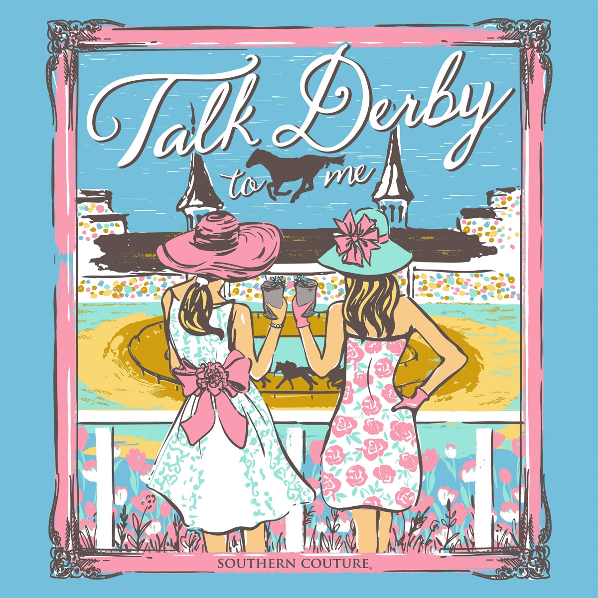 Southern Couture Classic Talk Derby To Me - Adult & Kids T-Shirts, Sweatshirts & Hoodies apparel design preview 2