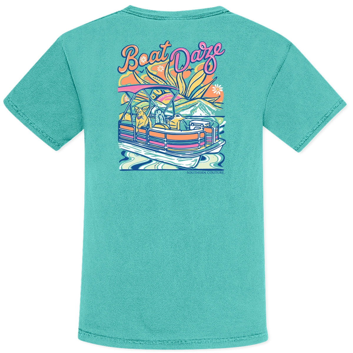Southern Couture Boat Daze Comfort Colors - Adult & Kids T-Shirts, Sweatshirts & Hoodies apparel design preview 2