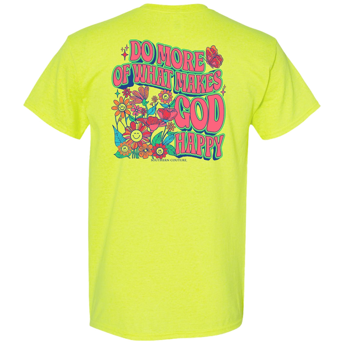 Southern Couture Classic Makes God Happy - Adult & Kids T-Shirts, Sweatshirts & Hoodies apparel design preview 2