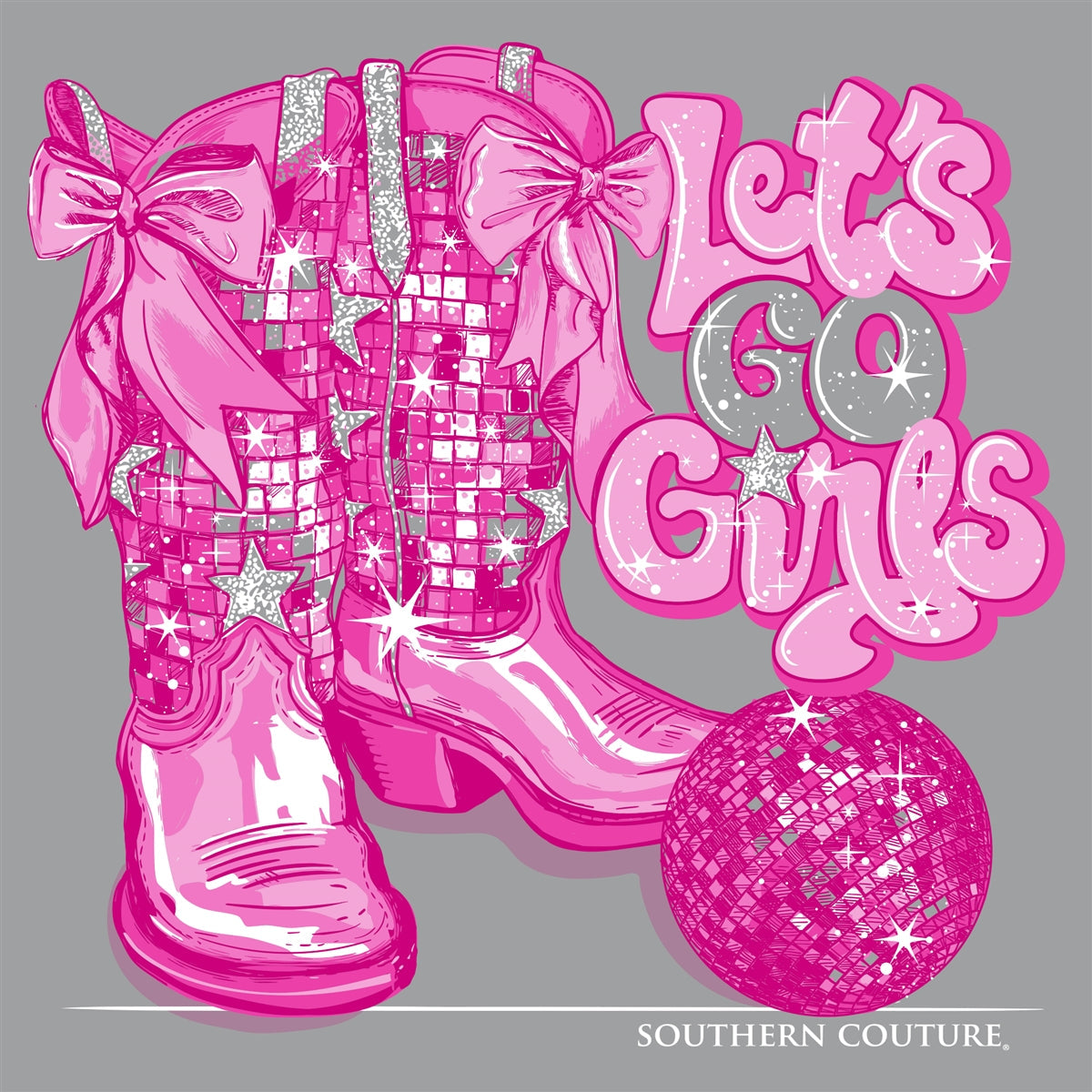 Southern Couture Classic Let's Go Girls - Adult & Kids T-Shirts, Sweatshirts & Hoodies apparel design preview 2