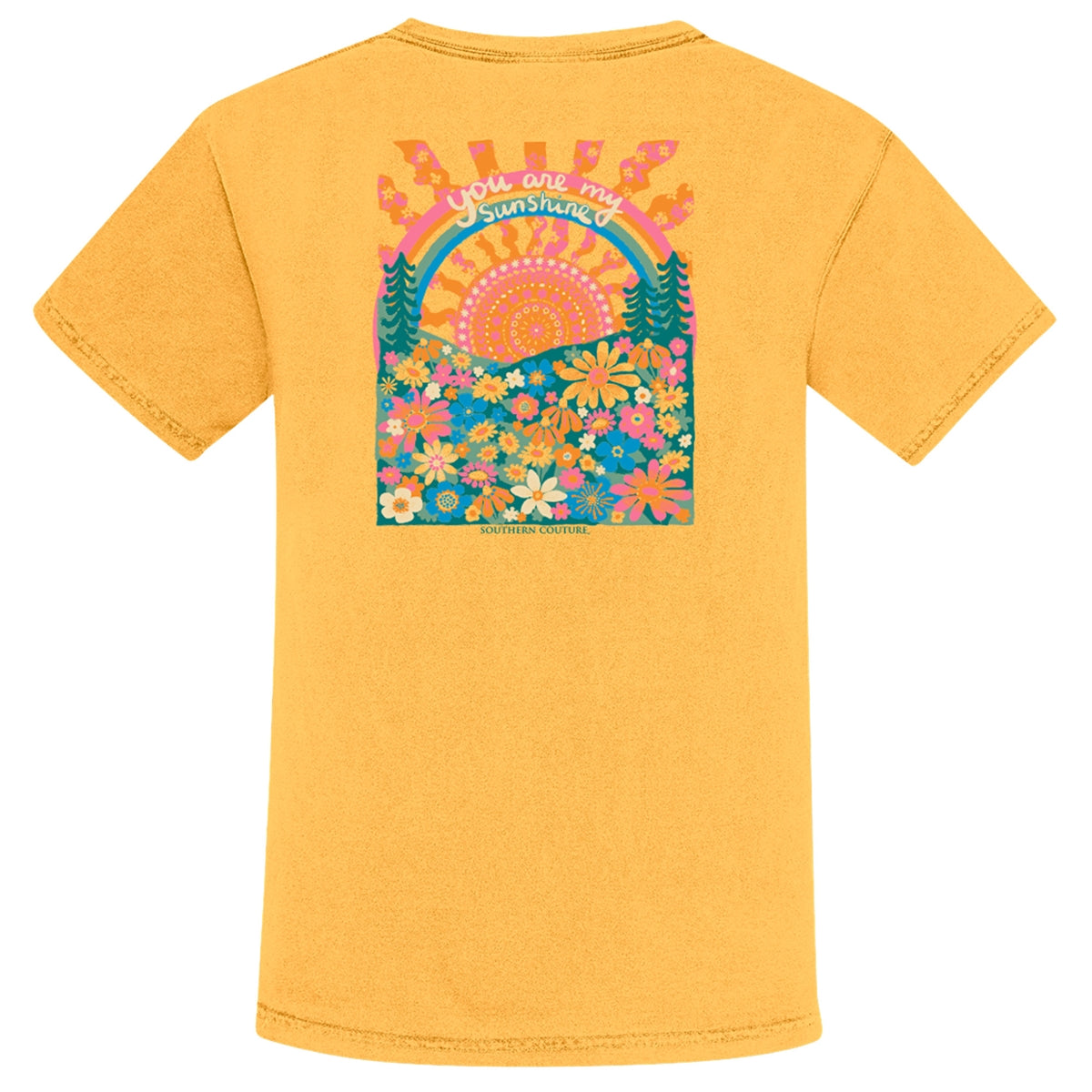 Southern Couture You Are My Sunshine Comfort Colors - Adult & Kids T-Shirts, Sweatshirts & Hoodies apparel design preview 2