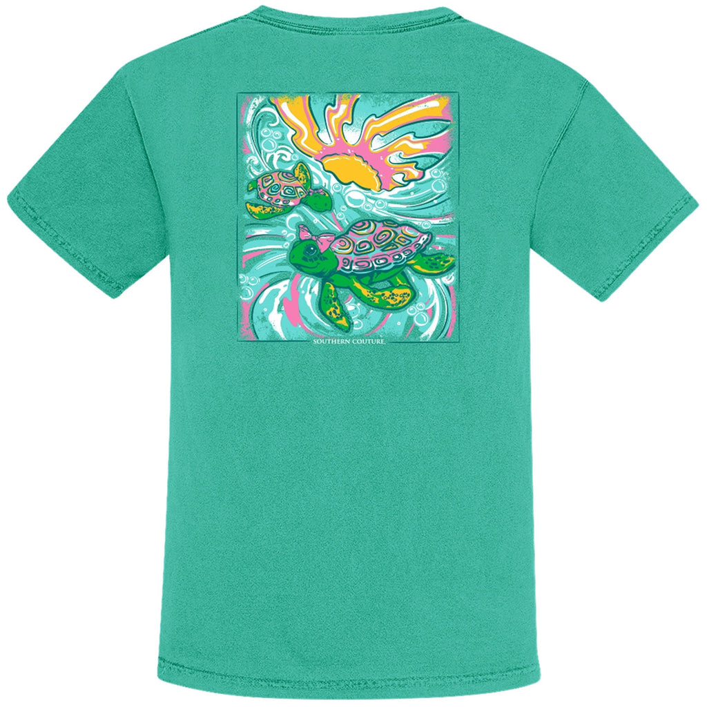 Southern Couture Sunshine Swimming Turtles Comfort - Adult & Kids T-Shirts, Sweatshirts & Hoodies apparel design preview 2