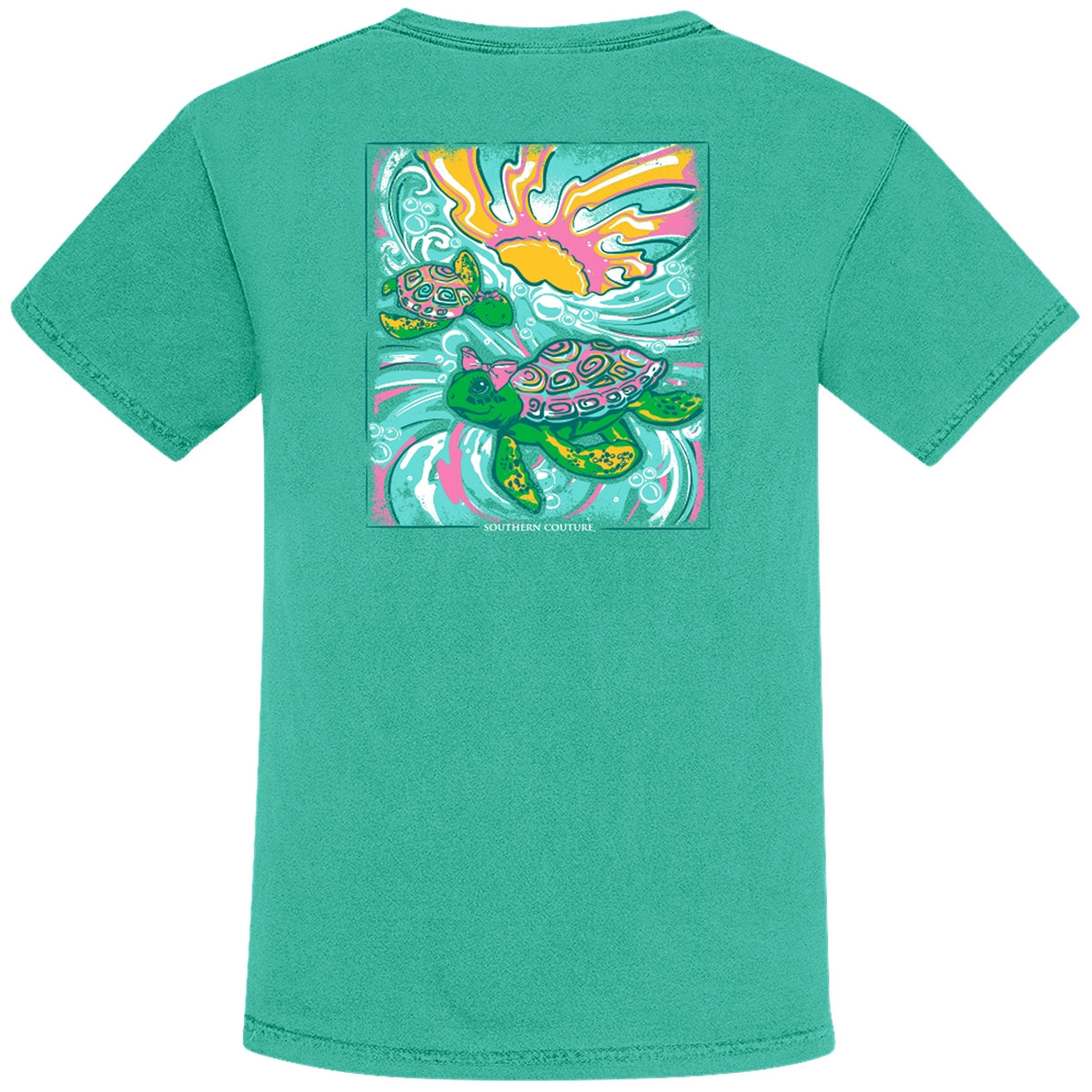 Southern Couture Sunshine Swimming Turtles Comfort - Adult & Kids T-Shirts, Sweatshirts & Hoodies apparel design preview 2