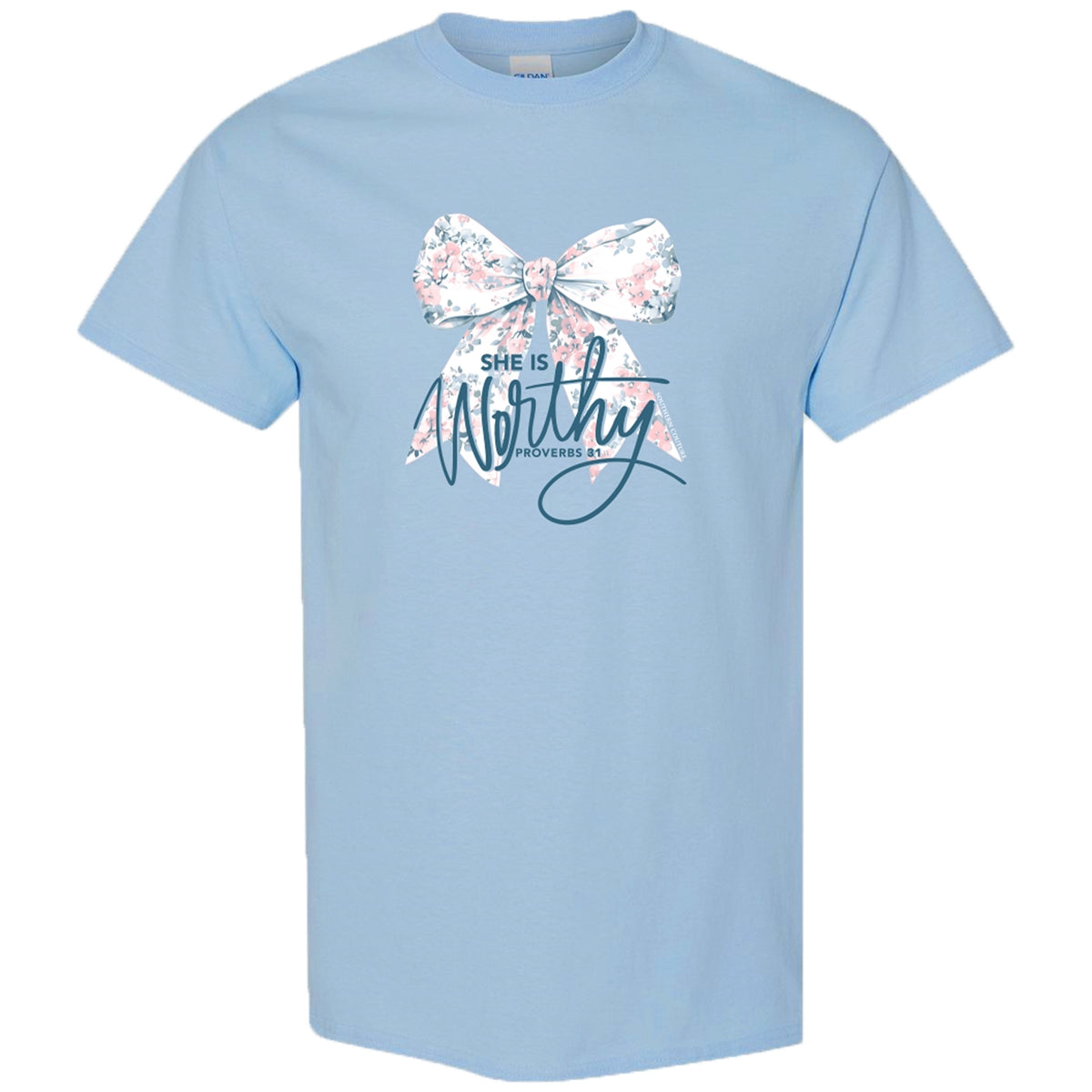 Southern Couture Soft She Is Worthy Bow - Adult & Kids T-Shirts, Sweatshirts & Hoodies apparel design preview 2