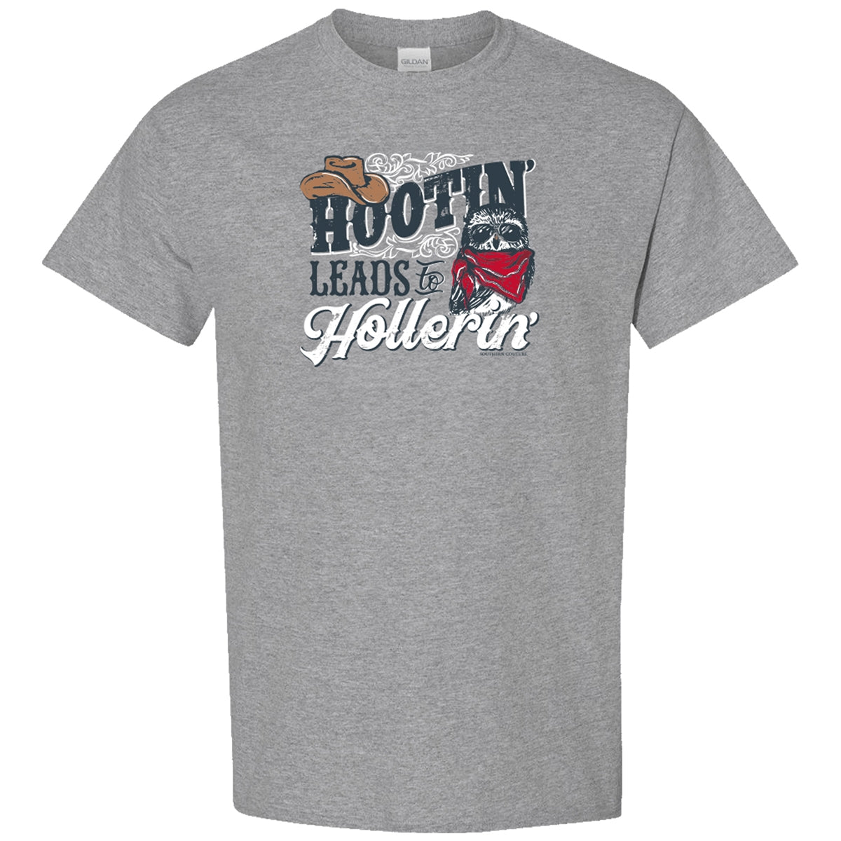 Southern Couture Soft Hootin Leads To Hollerin - Adult & Kids T-Shirts, Sweatshirts & Hoodies apparel design preview 1