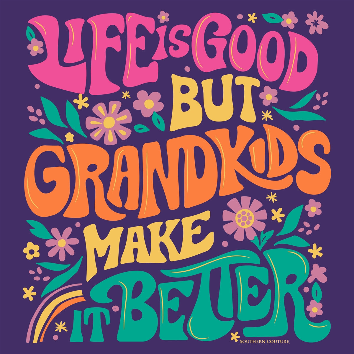 Southern Couture Soft Life Is Good Grandkids - Adult & Kids T-Shirts, Sweatshirts & Hoodies apparel design preview 2