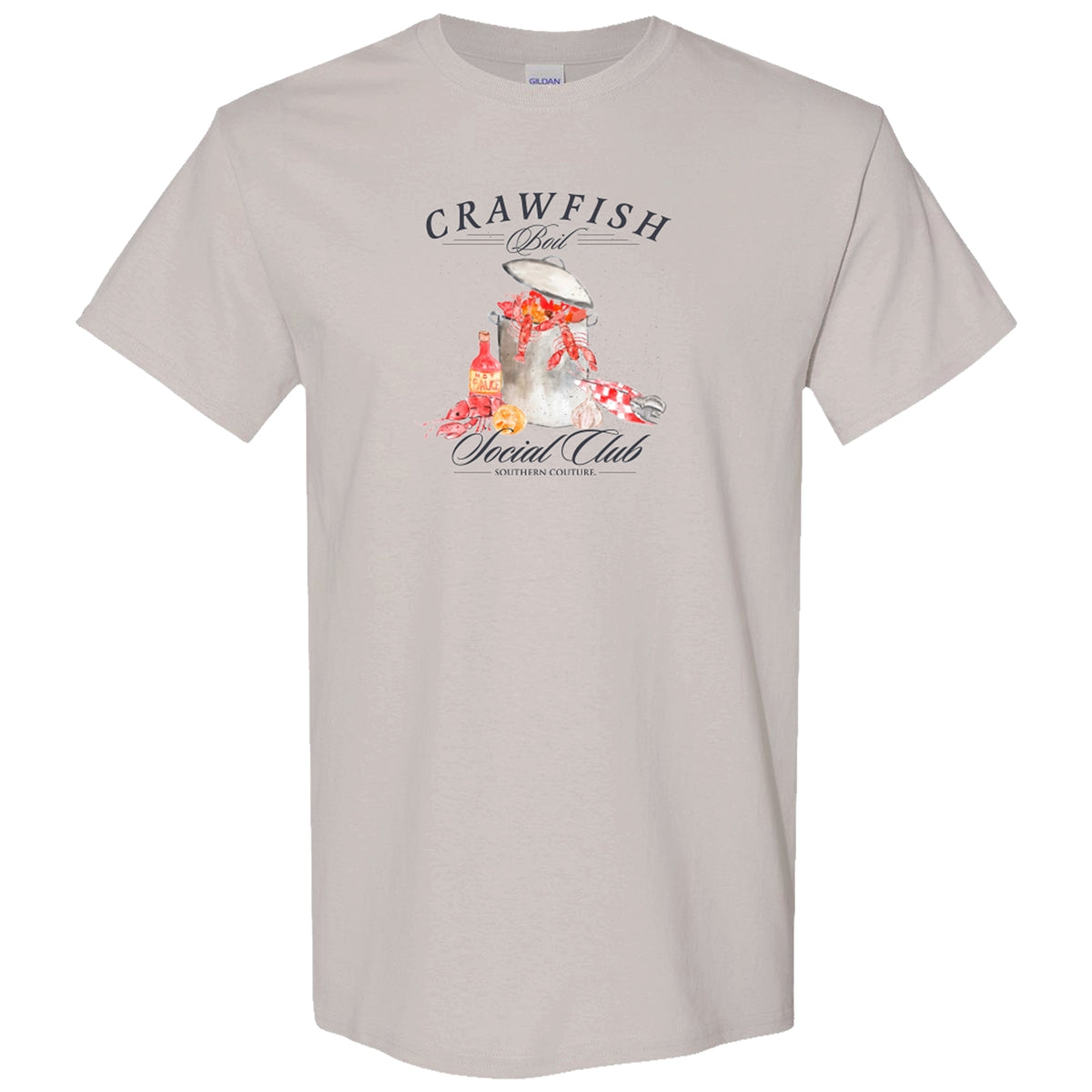 Southern Couture Soft Crawfish Social Club - Adult & Kids T-Shirts, Sweatshirts & Hoodies apparel design preview 1