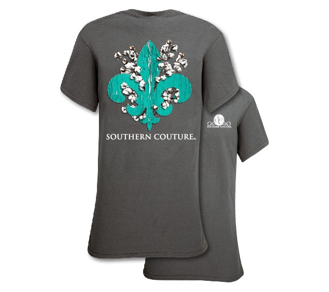Southern Couture Preppy Cotton Fleur De Lis - Adult & Kids T-Shirts, Sweatshirts & Hoodies apparel design preview 1