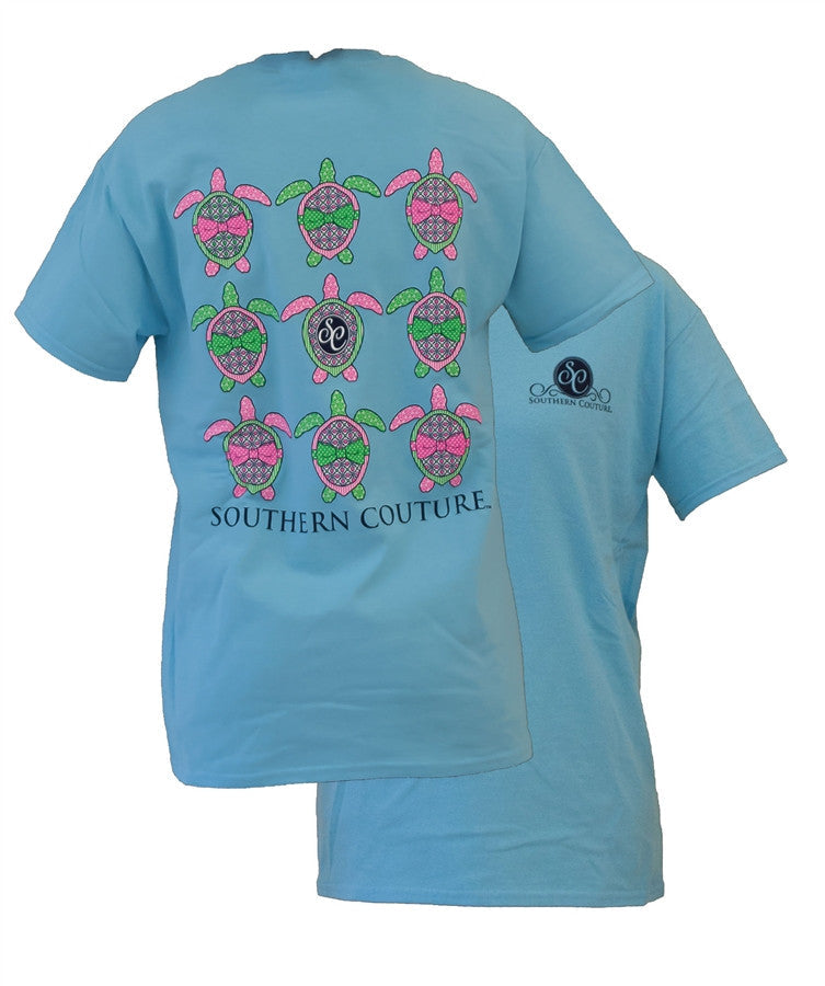SALE Southern Couture Preppy Sea Turtles Pattern Bow - Adult & Kids T-Shirts, Sweatshirts & Hoodies apparel design preview 1