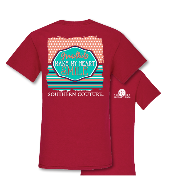 Southern Couture Preppy Grandkids Make My Heart Smile - Adult & Kids T-Shirts, Sweatshirts & Hoodies apparel design preview 1