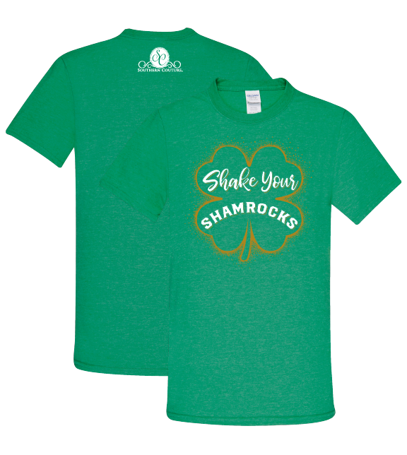 Southern Couture Preppy Shake Your Shamrocks Irish - Adult & Kids T-Shirts, Sweatshirts & Hoodies apparel design preview 1