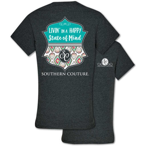 Southern Couture Preppy Happy State of Mind - Adult & Kids T-Shirts, Sweatshirts & Hoodies apparel design preview 1