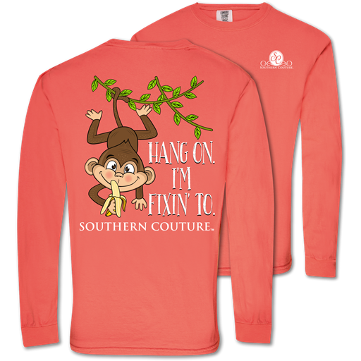 SALE Southern Couture Fixin' To Monkey Comfort Colors - Adult & Kids T-Shirts, Sweatshirts & Hoodies apparel design preview 1