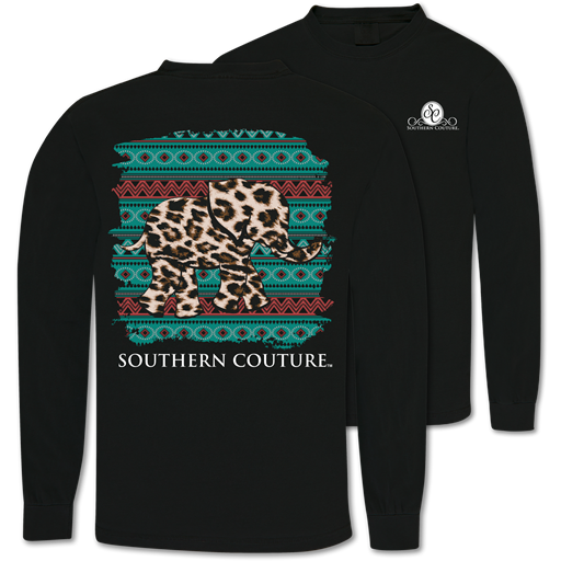 SALE Southern Couture Leopard Elephant Comfort Colors - Adult & Kids T-Shirts, Sweatshirts & Hoodies apparel design preview 1