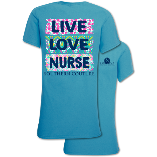 Southern Couture Classic Live Love Nurse - Adult & Kids T-Shirts, Sweatshirts & Hoodies apparel design preview 2