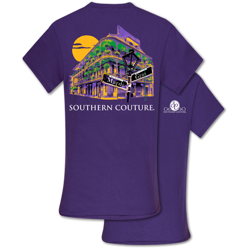 Southern Couture Classic Mardi Gras Hotel - Adult & Kids T-Shirts, Sweatshirts & Hoodies apparel design preview 1