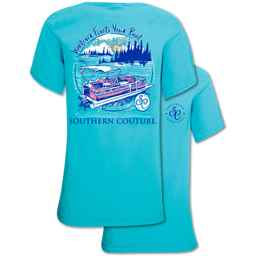 Southern Couture Floats Your Boat Lake Comfort Colors - Adult & Kids T-Shirts, Sweatshirts & Hoodies apparel design preview 2