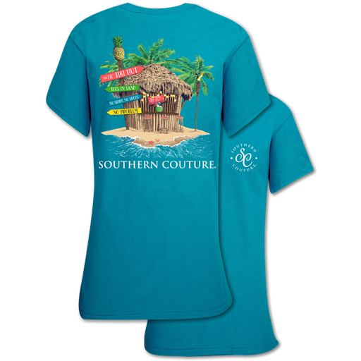 Southern Couture Classic Collection Tiki Hut Beach - Adult & Kids T-Shirts, Sweatshirts & Hoodies apparel design preview 1
