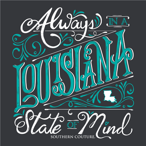 Southern Couture Classic Collection Louisiana State - Adult & Kids T-Shirts, Sweatshirts & Hoodies apparel design preview 2