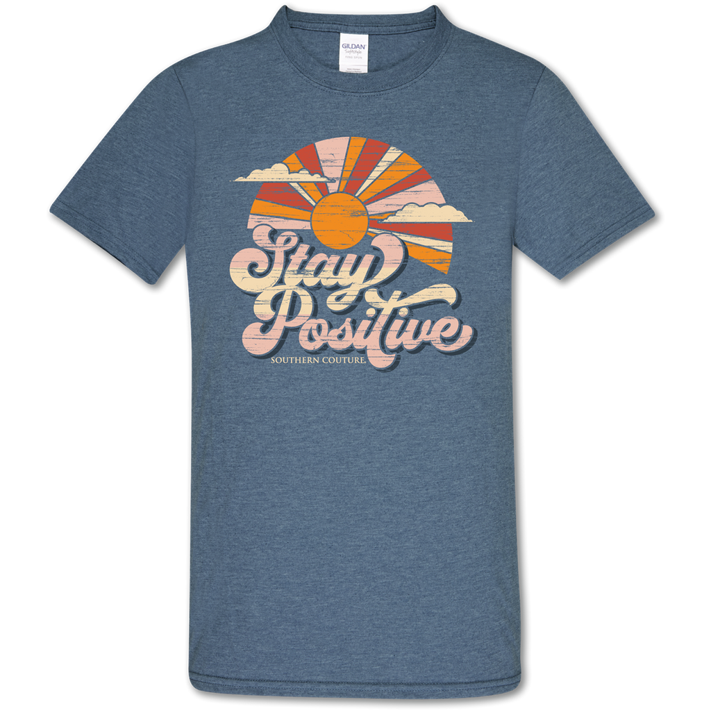 Southern Couture Soft Collection Stay Positive Sunset - Adult & Kids T-Shirts, Sweatshirts & Hoodies apparel design preview 2