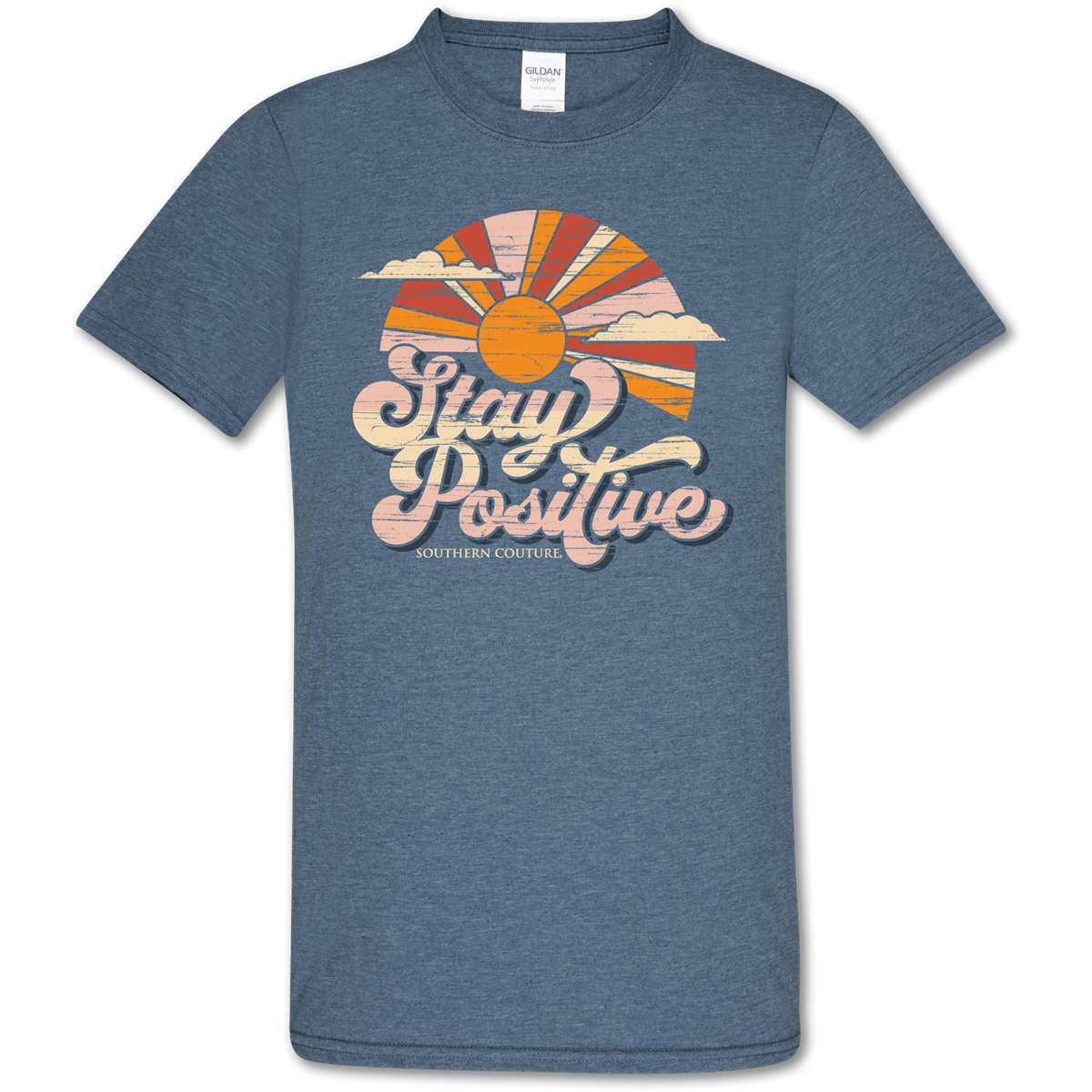 Southern Couture Soft Collection Stay Positive Sunset - Adult & Kids T-Shirts, Sweatshirts & Hoodies apparel design preview 2