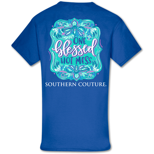Southern Couture Classic Blessed Hot Mess - Adult & Kids T-Shirts, Sweatshirts & Hoodies apparel design preview 1